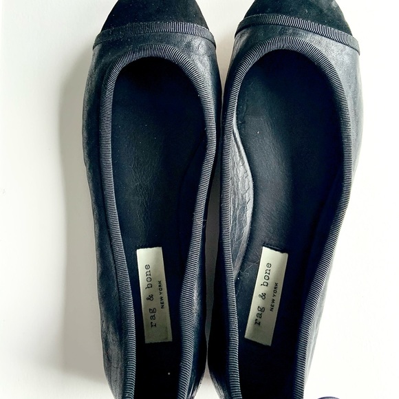 Black leather and suede ballet flats in excellent condition! - Picture 5 of 5